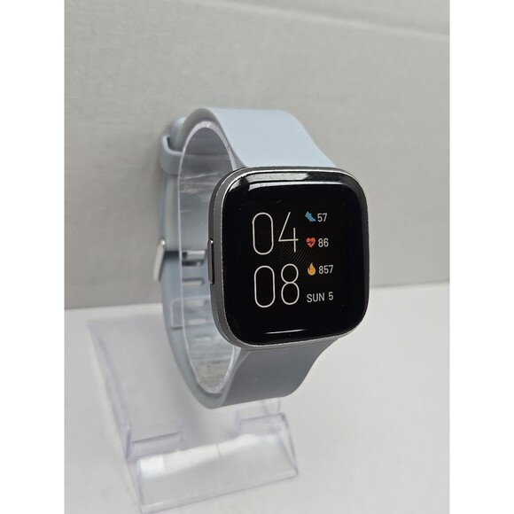 Fitbit Versa 2 Smartwatch Gray 40mm Alexa WR50M Always On Display W/ Charger - Picture 3 of 12